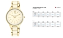 Anne Klein Women's Ivory-Color and Gold-Tone Bracelet Watch 37mm AK-1412IVGB